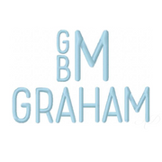 4" Graham Satin Stitch Font