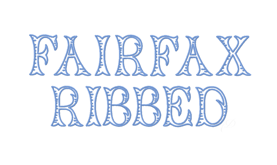 Fairfax Satin Ribbed Embroidery Font – HERRINGTON DESIGN