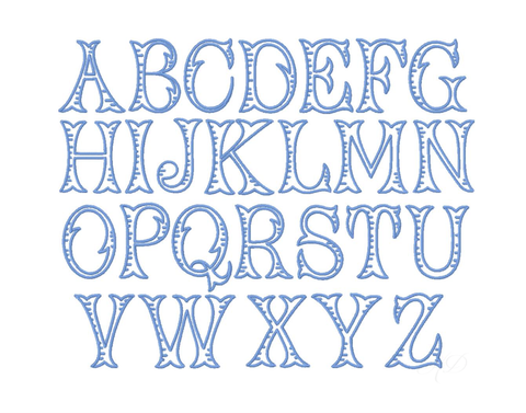 Fairfax Satin Ribbed Embroidery Font – HERRINGTON DESIGN