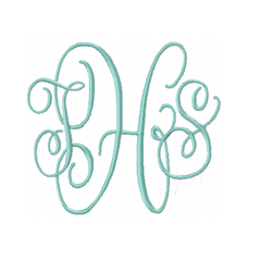Rose Embroidery Font Monogram