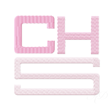 Fill Square Embroidery Font