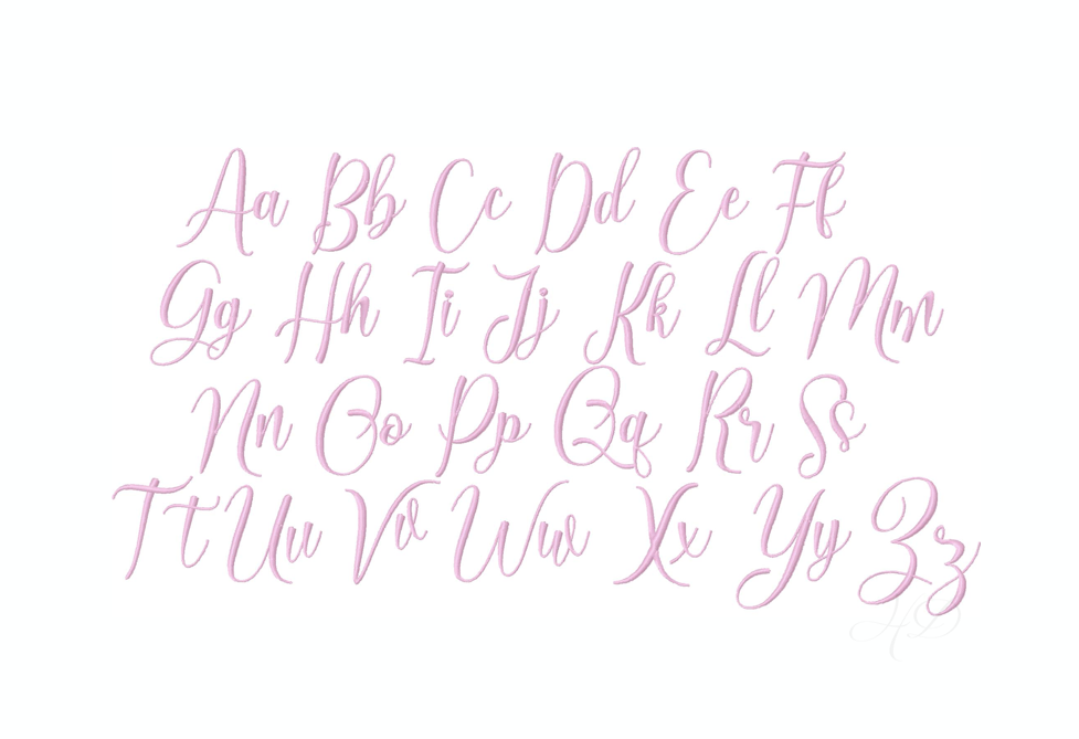 Marissa Lettering Sweet Marissa Satin Instant Download Embroidery Machine Font Package ...