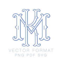 Two Type Fishtail K PDF PNG SVG Vector Outline Font