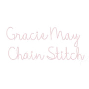 5x7 Gracie May Chain Stitch Embroidery Font Package