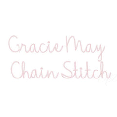 Gracie Chain Stitch Embroidery Font Package