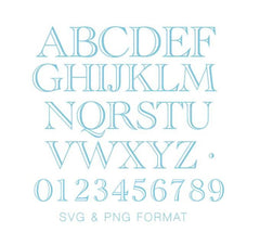 Ryan Open PNG & SVG Cricut Monogram Font