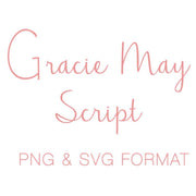 Gracie May PDF PNG SVG & EPS Monogram Font