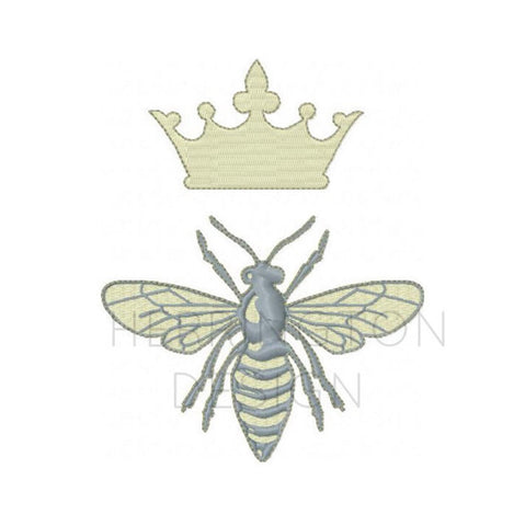 Queen Bee Embroidery Design