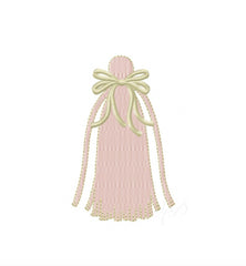 Tassel with Bow Embroidery Design