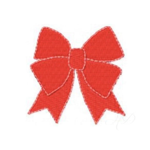 Big Red Holiday Bow Embroidery Design
