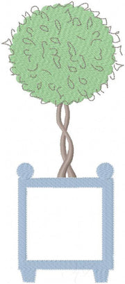 Boxwood Topiary Embroidery Design
