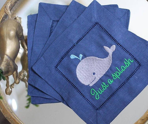 Preppy Whale Fill Embroidery Design