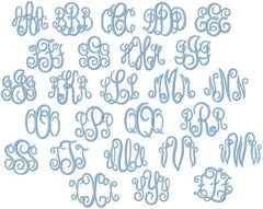 3" Oxford Satin Embroidery Font Mastercircle