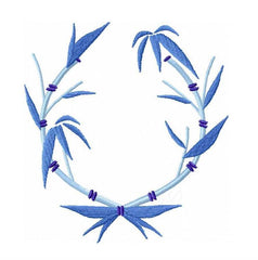 Bamboo Laurel Wreath Embroidery Design