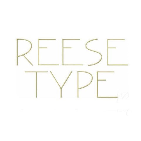 1.5" Reese Embroidery Font