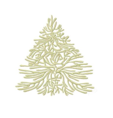 Coral Christmas Tree Embroidery Design