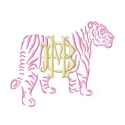 Chinoiserie Chic Open Tiger Embroidery Design