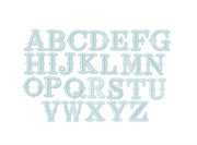 1" Small Queen Bess Embroidery Font