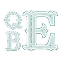 6" 6X10 Queen Bess Embroidery Font
