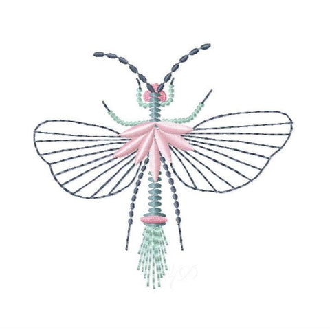 Dragon Fly Embroidery Design