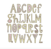 Abigail Fill Two Tone Embroidery Font 4x4