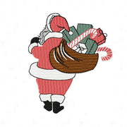Vintage Santa Clause Christmas Embroidery Design