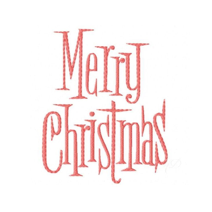 Vintage Merry Christmas Embroidery Design – HERRINGTON DESIGN