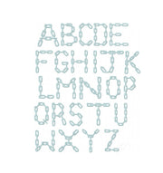 1" Chain Link  Embroidery Font