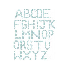 Small Chain Satin Embroidery Font
