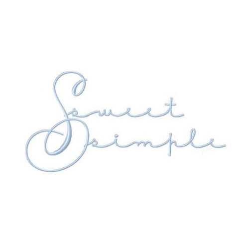 Small Sweet & Simple Embroidery Font