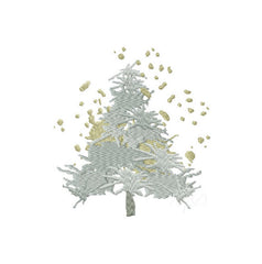 Splatter Paint Christmas Tree Embroidery Design