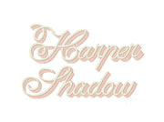Harper Shadow 4X4 Embroidery Font