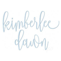 Kimberlee Dawn Embroidery Font Package