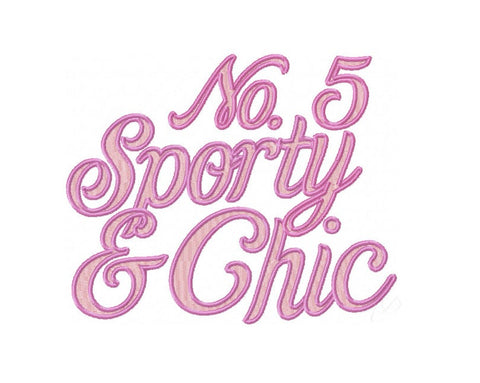 2" Sporty & Chic Embroidery Font