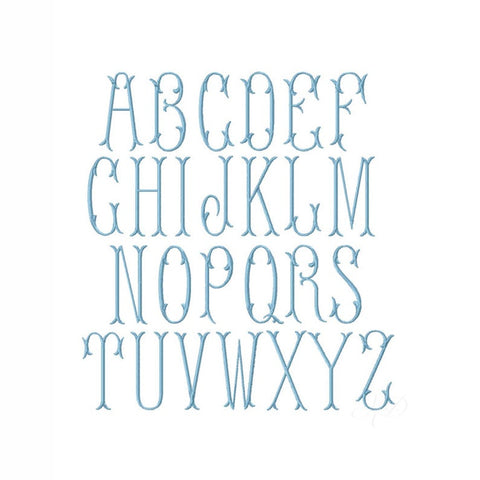 Emmaline Embroidery Font Package 4x4