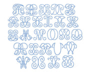 3" Oopsie Daisy Monogram Stitch Embroidery Font