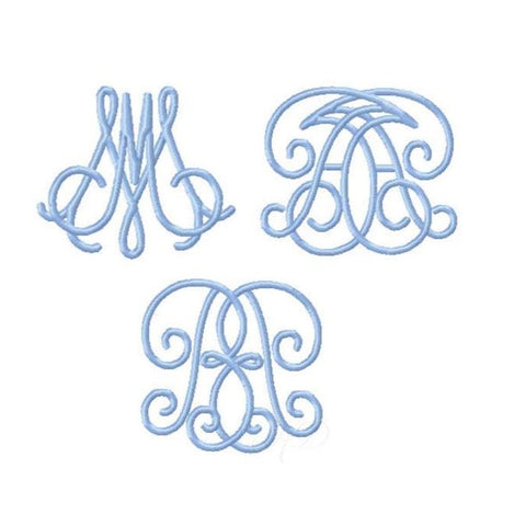 1" Oopsie Daisy Monogram Stitch Embroidery Font
