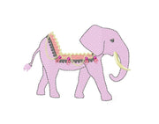 Open Moroccan Elephant Embroidery Design