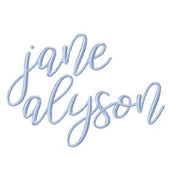 Jane Alyson Modern Bouncey  Embroidery Font Package