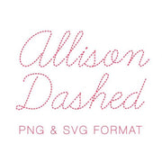 Allison Dashed Monogram PNG PDF SVG EPS Monogram Font