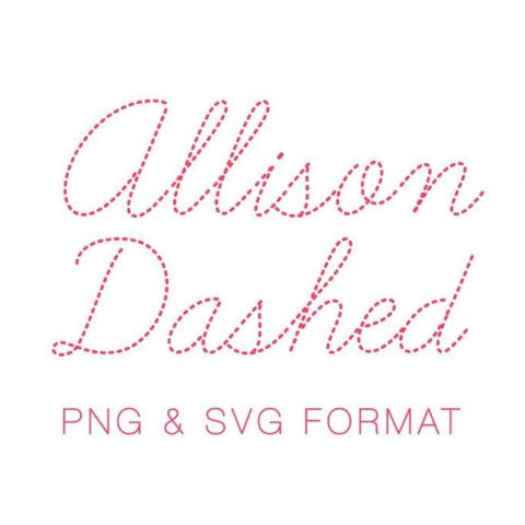 Allison Dashed Monogram PNG PDF SVG EPS Monogram Font