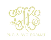 Open Libby SVG PNG Cricut Monogram Font