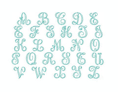 4" and 5" inch Patisserie Satin Embroidery Machine Font