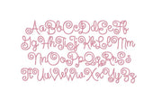 Lucy Curl Script Embroidery Font Package