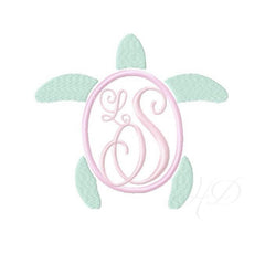 Preppy Turtle Applique Embroidery Design