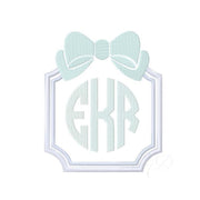 Chinoiserie Chic Bow Frame Embroidery Design