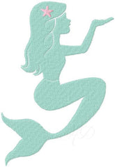 Mermaid Monogram Embroidery Design