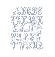 Libby Satin Stitch Small Embroidery Font
