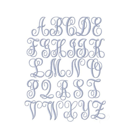 Libby Satin Stitch Small Embroidery Font