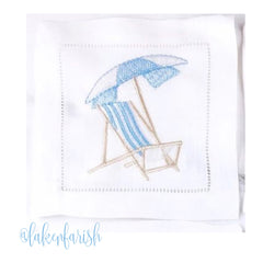 Beach Chair Umbrella Embroidery Design